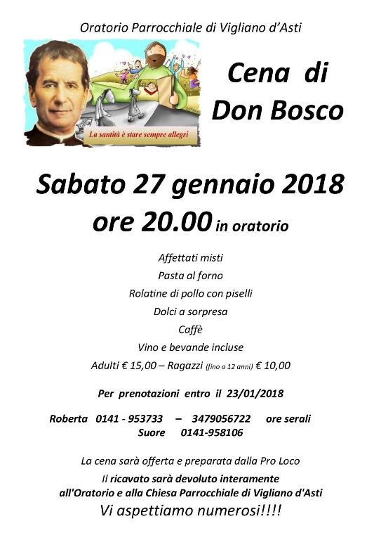 Cena di Don Bosco 2018